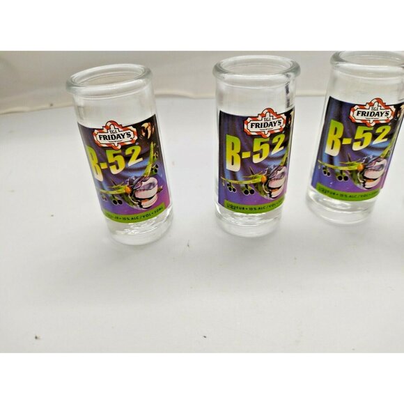 Vintage TGI Friday's Shooter Glasses - Shot Glass - B-52 Mudslide Set of (5) - Picture 2 of 9